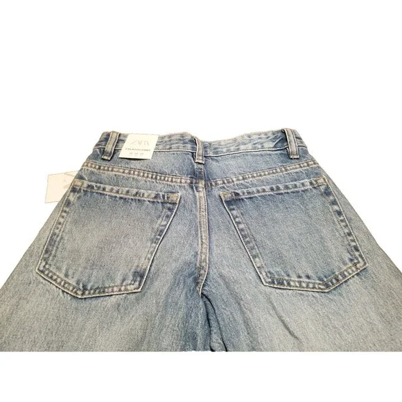 Zara Palazzo Pant Women's Size 00 Wide Leg Jeans Mid Rise New w/Tag (26×31.5) - Picture 4 of 6
